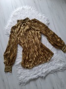 H&M piękna bluzka bufiaste rękawy guziczki XS 34