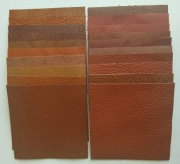 Skóra Kwadrat 10 x 10 cm (20 sztuk) Licowa Włoska Brązowy