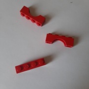 Lego 3659 czerwony Arch 1 x 4 