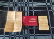 Karta gwarancyjna Komar MR 232 z roku 1970 