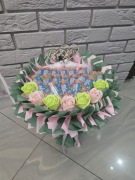 Bukiet z róż mydlanych i zdrapek