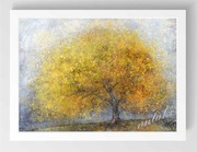PLAKAT B2 50x70 DRZEWO jesienne żółte liście