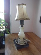 Kamienna (onyx?) lampka  nocna z abażurem ZOBACZ 