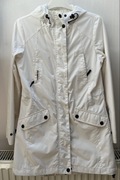 Biała kurtka parka przeciwdeszczowa Cubus r.34