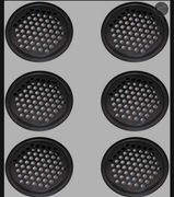 Kratki wentylacyjne, czarne, okrągłe