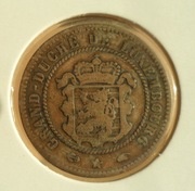 Luksemburg Wielki książę Wilhelm III Oranje-Nassau 5 centymów 1855A KM# 22