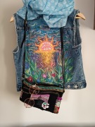 kamizelka dżinsowa ręcznie malowana 