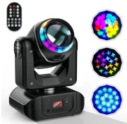 Ruchoma głowa U'King 100W, mocna, pryzma, 8GOBO, pilot, bdb, gwarancja