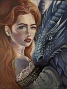 Olejny obraz na płótnie „Heart of the Dragon” 40x50 cm