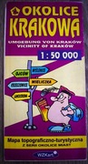 Okolice Krakowa - mapa wraz z przewodnikiem z roku 1991