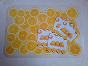 Podkładki kuchenne, maty - jedna duża i cztery pod szklanki - Cytryny