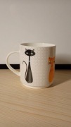 Kubek ceramiczny biały kolorowe Kotki /F&F home/, 280 ml.