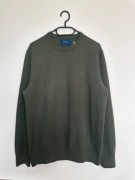 Sweter Polo Ralph Lauren merino wool slim fit | khaki | premium z kodem QR