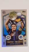 TOPPS MATCH ATTAX 2024-2025 TROPHY TRIUMPH 440 JAVIER ZANETTI INTER