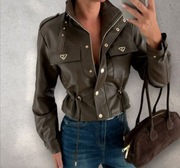 Kurtka, Ramoneska SOFTY, ecoskórka HIT, jesień  S-L