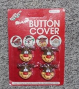 Świąteczne nakładki na guziki z motywem renifera Rudolfa