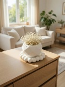 Zestaw dekoracyjny podstawka bąbelkowa + wazon – dekoracja handmade, 