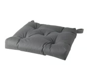 WYGODNA PODUSZKA NA KRZESŁO IKEA MALINDA | PRAKTYCZNA SZARA BAWEŁNIANA 