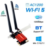 Karta sieciowa AC1200 WiFi 5 2.4GHz 5Ghz Bluetooth 4.0