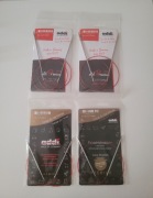 Addi Premium Lace druty na żyłce 80cm i 50cm 2,5mm 2,75mm srebrne metalowe