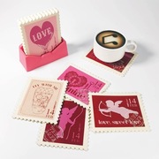 Podkładki pod filiżanki 6 sztuk gumowe + uchwyt