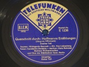 Płyta szelak TELEFUNKEN Querschnitt durch: Hoffmanns Erzahlungen nr. E1238