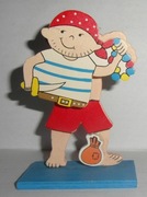 FIGURKA PIRAT KLIPS DO PAPIERU - DREWNO