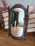 Stare lustro w drewnianej ozdobnej ramie 105x54x3,5 (cm)