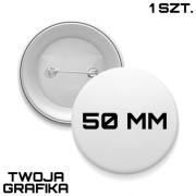 40 x Piny Badziki Przypinki 50 mm | Twoja grafika | Własny wzór
