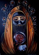 Roża akryl na płótnie 50/70 Aneta B.Szamel Art 