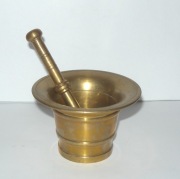  mały stary moździerz - mosiądz  