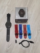 Garmin Fenix 7X Solar 51mm GPS Czarny + paski + adapter do ładowania
