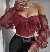 Bluzka damska burgundowa nowa rozmiar M