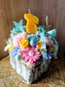 Duży Wielkanocny Flower box z świec sojowych 