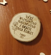 Dzień kobiet drewniany magnes