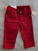 Nowe bawełniane czerwone spodnie jeansowe jeansy na gumie Gap 80