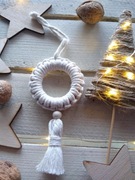 Ozdoba świąteczna w stylu Boho, eko bombka 009