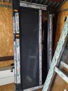 Drzwi zewnętrzne nowe Pcv 210*100 z klamką antracyt