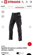 Spodnie  STRAUSS do pasa e.s.motion 2020 zimowe, męskie 50% TANIEJ