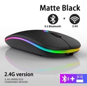 Bezprzewodowa Mysz RGB Bluetooth 5.2+2.4G USB|Cicha|Akumulator 500mAh|Slim