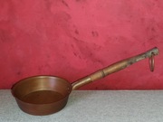 Antyk mosiądz patelnia retro Prl vintage