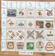 Podkładki, podstawki pod piwo po 2 zł zestaw za 35 zł, Nr16 cały świat 