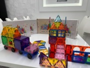 Klocki magnetyczne zestaw XXL100 elementów - kreatywna zabawa !