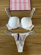 Komplet bielizny Victoria’s Secret C75 stanik + stringi cyrkonie