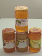 Miód 3x720ml do wyboru z własnej pasieki: lipowy, faceliowy, mniszkowy ....