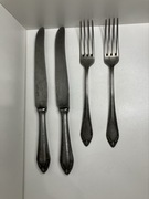 sztucce bracia henneberg stare przedwojenne nikora b.h. widelce i noże