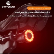 Lampka rowerowa pod siodełko inteligentna sygnalizacja hamowania 