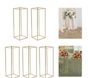 ZŁOTY STOJAK NA KWIATY / STELAŻ DEKORACYJNY 80 cm – ELEGANCKA DEKORACJA