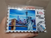 Zagraniczny magnes na lodówkę USA Nowy Jork Statua Wolności Most Brukliński