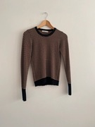 Cienki kolorowy sweter sweterek ZARA M 38 na jesień dopasowany w kropki